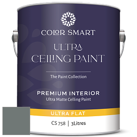 COLOR SMART CS 758 ULTRA CEILING PAINT ультраматовая краска цвет NCS S 6005-B80G 