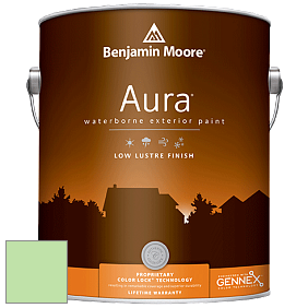 Benjamin Moore Aura 634 Waterborne Exterior Low Lustre Finish краска цвет 2032-50 Early Spring Green