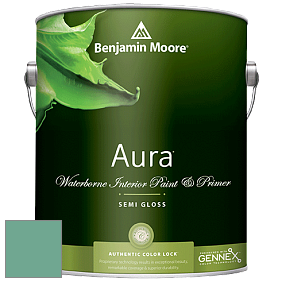 Benjamin Moore Aura 528 Waterborne Interior Semi-gloss Finish краска цвет 2040-40 Summer Basket Green