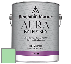 Benjamin Moore Aura 532 Bath & Spa Waterborne Interior Paint Matte Finish краска цвет NCS S 0540-G10Y 