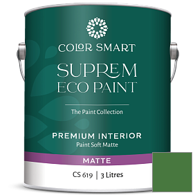 Краска COLOR SMART CS 619 SUPREM ECO PAINT матовая краска цвет 2034-10 Clover Green