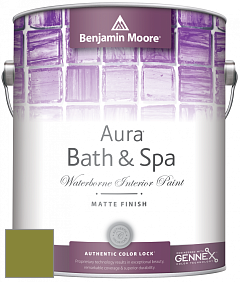 Benjamin Moore Aura 532 Bath & Spa Waterborne Interior Paint Matte Finish краска цвет 2146-10 Dark Celery