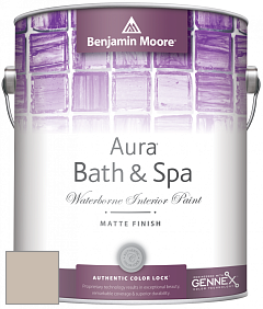 Benjamin Moore Aura 532 Bath & Spa Waterborne Interior Paint Matte Finish краска цвет 996 Ashen Tan