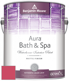 Benjamin Moore Aura 532 Bath & Spa Waterborne Interior Paint Matte Finish краска цвет 2000-30 Red Tulip