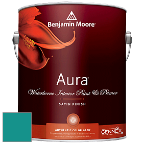 Benjamin Moore Aura 526 Waterborne Interior Satin Finish покрытие цвет NCS S 3050-B50G 