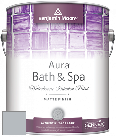 Benjamin Moore Aura 532 Bath & Spa Waterborne Interior Paint Matte Finish краска цвет 2124-40 Thundercloud Gray