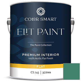 Краска COLOR SMART CS 745 ELIT PAINT глубокоматовая моющаяся краска цвет 609 Lucky Shamrock