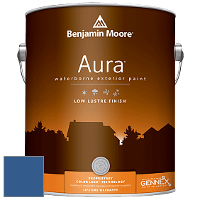 Benjamin Moore Aura 634 Waterborne Exterior Low Lustre Finish краска цвет 2065-20 Dark Royal Blue