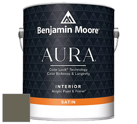 Benjamin Moore Aura 526 Waterborne Interior Satin Finish покрытие цвет 1498 Forest Floor