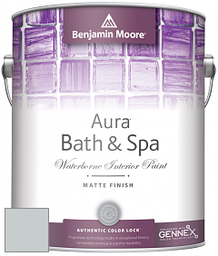 Benjamin Moore Aura 532 Bath & Spa Waterborne Interior Paint Matte Finish краска цвет 2134-60 Whitestone