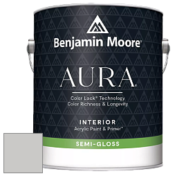 Benjamin Moore Aura 528 Waterborne Interior Semi-gloss Finish краска цвет 1459 Metro Gray