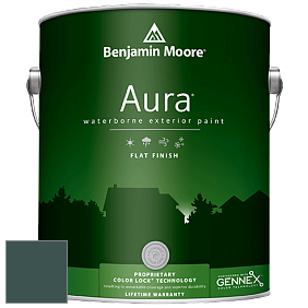 Benjamin Moore Aura 629 Waterborne Exterior Flat Finish краска цвет 2054-10 Bavarian Forest