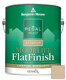 Краска Regal Select Exterior Paint-MoorLife Flat Finish (W105) цвет 1046 Sandy Brown