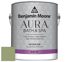 Benjamin Moore Aura 532 Bath & Spa Waterborne Interior Paint Matte Finish краска цвет NCS S 3030-G40Y 