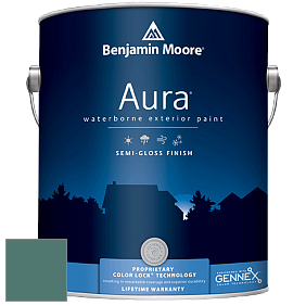 Benjamin Moore Aura 632 Waterborne Exterior Semi-Gloss Finish краска цвет 2050-30 Newport Green