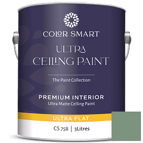 Краска COLOR SMART CS 758 ULTRA CEILING PAINT ультраматовая краска цвет 635 Parsley Snips