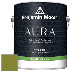 Benjamin Moore Aura 528 Waterborne Interior Semi-gloss Finish краска цвет NCS S 3065-G50Y 