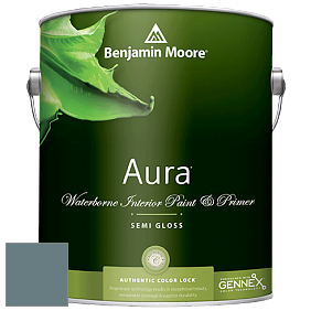 Benjamin Moore Aura 528 Waterborne Interior Semi-gloss Finish краска цвет 1636 Providence Blue