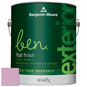 Benjamin Moore Ben 541 Waterborne Exterior Flat Finish краска цвет 2083-50 Pink Pansy