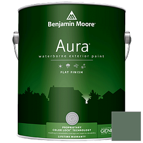 Краска Aura Waterborne Exterior Flat Finish (629) цвет 637 Gothic Green