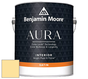 Benjamin Moore Aura 526 Waterborne Interior Satin Finish покрытие цвет 333 Pineapple Grove