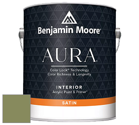 Benjamin Moore Aura 526 Waterborne Interior Satin Finish покрытие цвет NCS S 4030-G50Y 