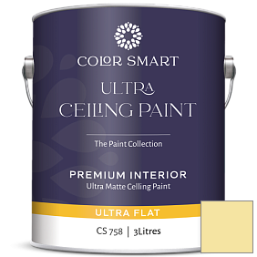 Краска COLOR SMART CS 758 ULTRA CEILING PAINT ультраматовая краска цвет 2024-50 Jasper Yellow