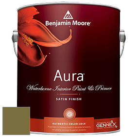 Benjamin Moore Aura 526 Waterborne Interior Satin Finish покрытие цвет NCS S 5040-G70Y 