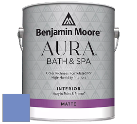 Benjamin Moore Aura 532 Bath & Spa Waterborne Interior Paint Matte Finish краска цвет NCS S 2050-R70B 