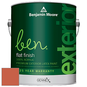 Benjamin Moore Ben 541 Waterborne Exterior Flat Finish краска цвет 2169-20 Orange Parrot