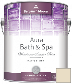Краска Benjamin Moore Aura Bath & Spa Interior Paint Matte Finish (532) цвет OC-96 Gentle Cream