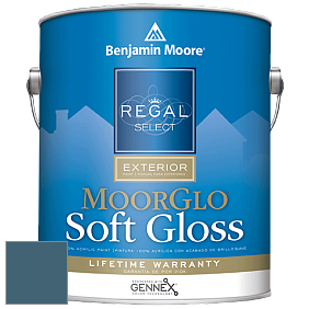 Benjamin Moore W096 Regal Select Exterior Paint-Moor GloSoft Gloss Finish краска цвет 2062-30 Blue Danube
