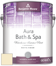 Benjamin Moore Aura 532 Bath & Spa Waterborne Interior Paint Matte Finish краска цвет OC-111 Corinthian White