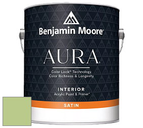 Benjamin Moore Aura 526 Waterborne Interior Satin Finish покрытие цвет 425 Lime Twist
