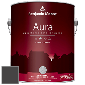 Benjamin Moore Aura 631 Waterborne Exterior Satin Finish краска цвет 2128-10 Black Beauty
