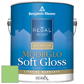 Benjamin Moore W096 Regal Select Exterior Paint-Moor GloSoft Gloss Finish краска цвет 2032-40 Citrus Green