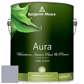 Benjamin Moore Aura 528 Waterborne Interior Semi-gloss Finish краска цвет 2118-50 Excalibur Gray