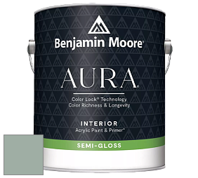 Benjamin Moore Aura 528 Waterborne Interior Semi-gloss Finish краска цвет NCS S 3010-G 