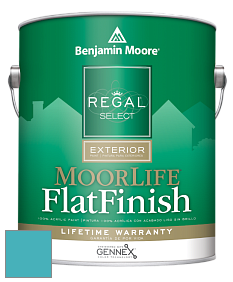 Benjamin Moore W105 Regal Select Exterior Paint-MoorLife Flat Finish краска цвет 760 Baltimore Sky