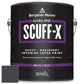 Benjamin Moore 484 Ultra Spec SCUFF-X Interior Matte Finish краска цвет 2126-10 Black Tar