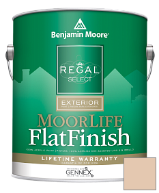 Краска Regal Select Exterior Paint-MoorLife Flat Finish (W105) цвет 1143 Powder Puff