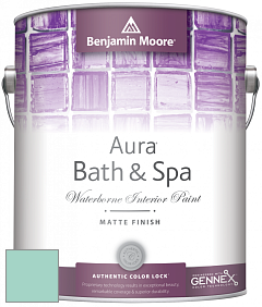 Benjamin Moore Aura 532 Bath & Spa Waterborne Interior Paint Matte Finish краска цвет 2041-50 Sea Mist Green