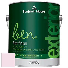Benjamin Moore Ben 541 Waterborne Exterior Flat Finish краска цвет 2086-70 50's Pink