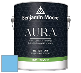 Benjamin Moore Aura 528 Waterborne Interior Semi-gloss Finish краска цвет 2066-50 True Blue