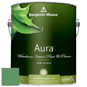 Benjamin Moore Aura 528 Waterborne Interior Semi-gloss Finish краска цвет 2036-30 Green with Envy