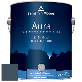 Benjamin Moore Aura 632 Waterborne Exterior Semi-Gloss Finish краска цвет 2062-20 Gentleman's Gray