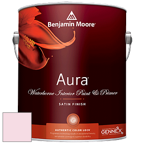Benjamin Moore Aura 526 Waterborne Interior Satin Finish покрытие цвет 2000-70 Voile Pink