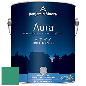 Benjamin Moore Aura 632 Waterborne Exterior Semi-Gloss Finish краска цвет 2047-30 Rolling Hill Green