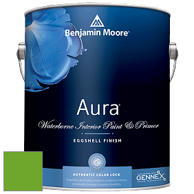 Benjamin Moore Aura 524 Waterborne Interior Eggshell Finish краска цвет 2030-20 Tropical Seaweed Green