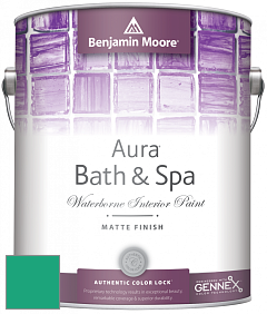 Benjamin Moore Aura 532 Bath & Spa Waterborne Interior Paint Matte Finish краска цвет 2045-30 Green Leaf